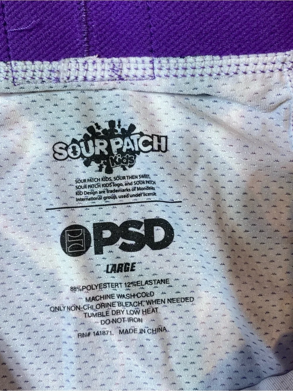 PSD Men's Boxer Briefs Large L Sour Patch Kids Purple Athletic Underwear NWOT!